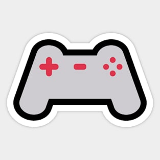 Minimalist Console Controller (Grey and Red) Sticker